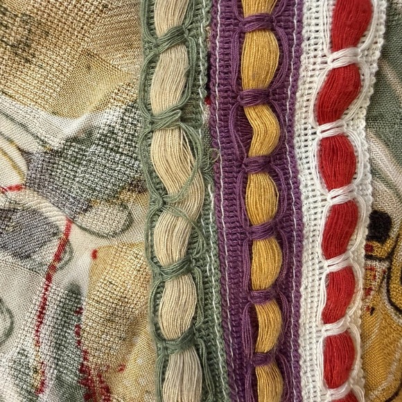 Womens L Duster Cardigan Tiered Open Butterfly Print 3/4 Sleeve Boho Indie Cato - Picture 7 of 10